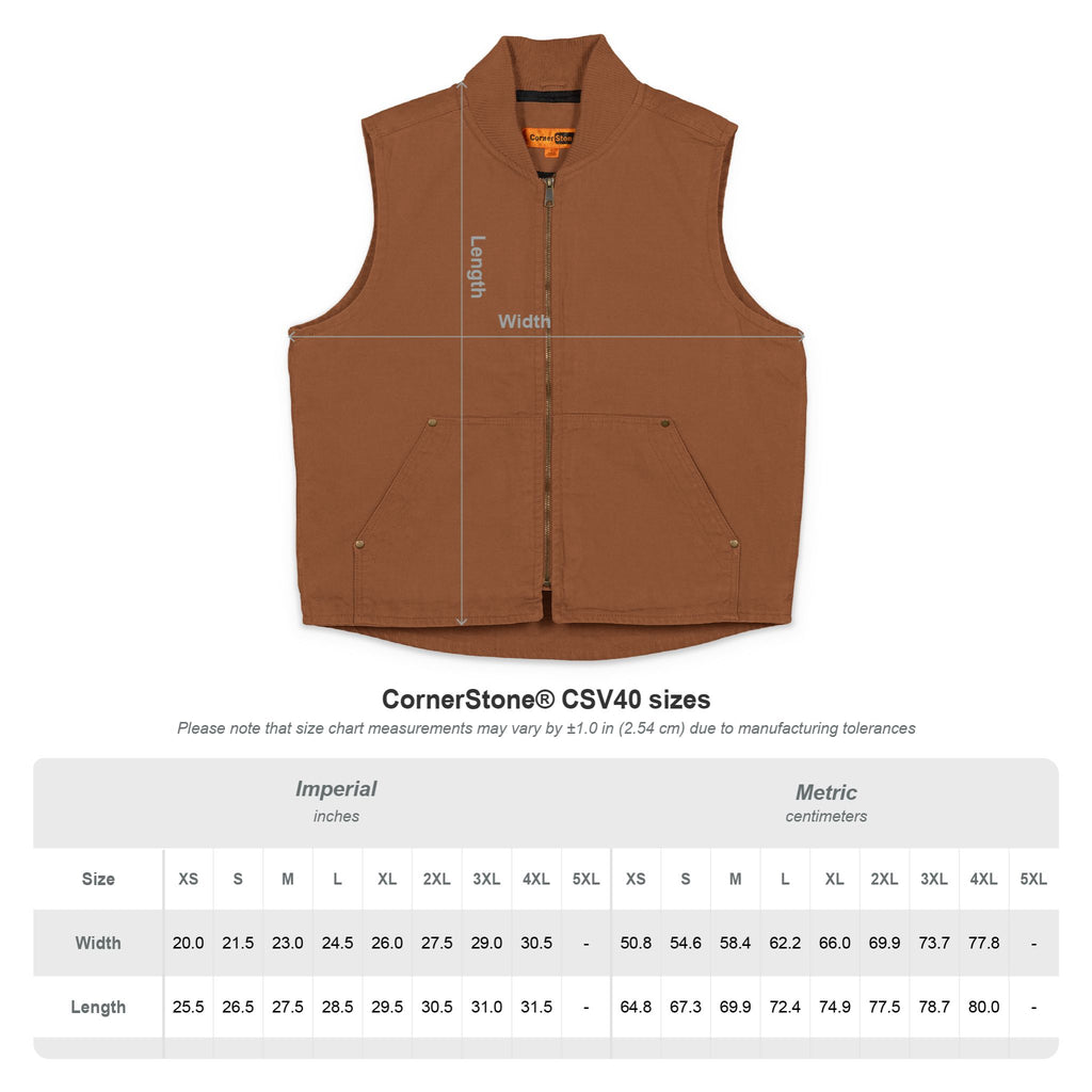 Washed Duck Cloth Work Vest — Embroidered Chest Patch