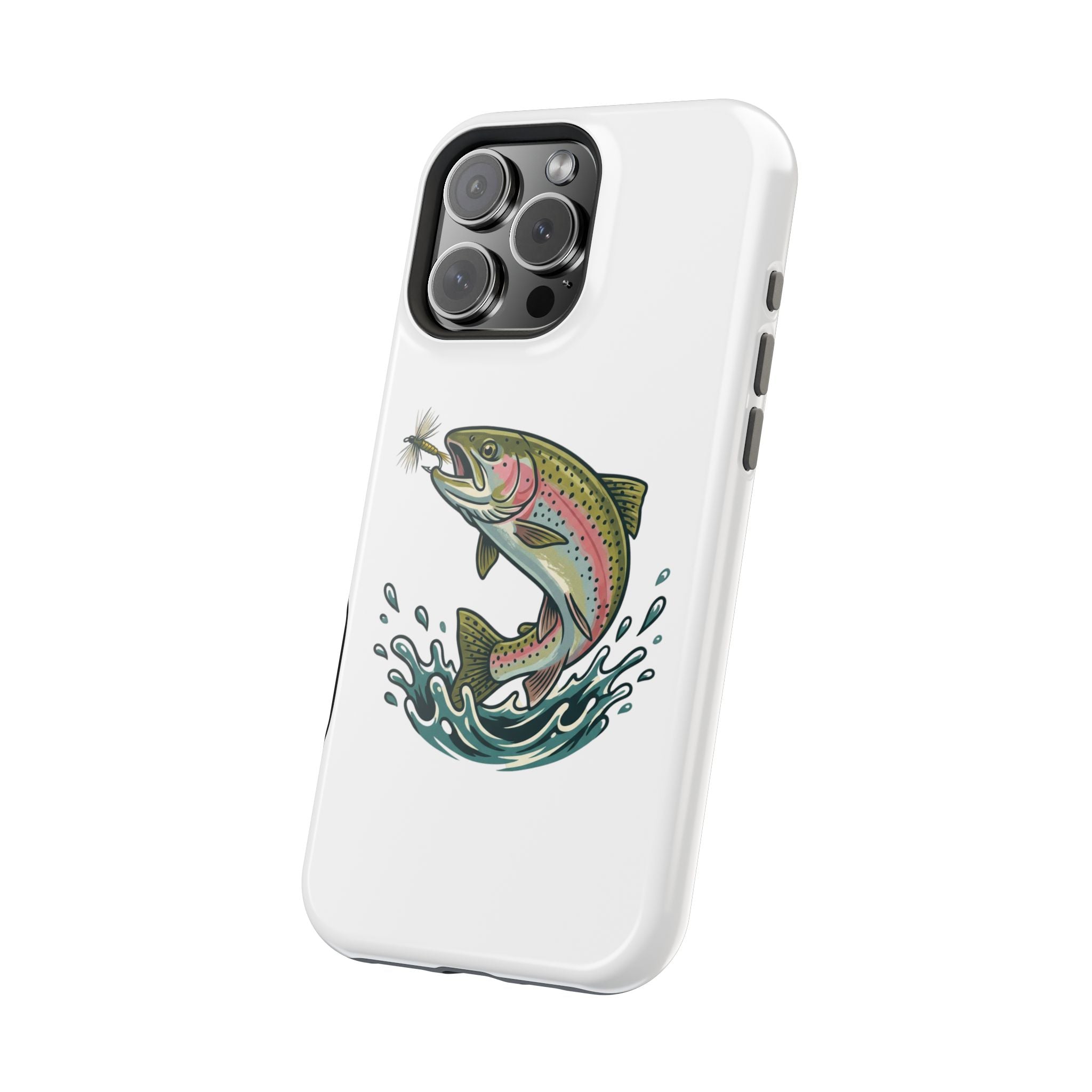 Fishing Rainbow Trout Phone Case – Magnetic Impact-Resistant Cover