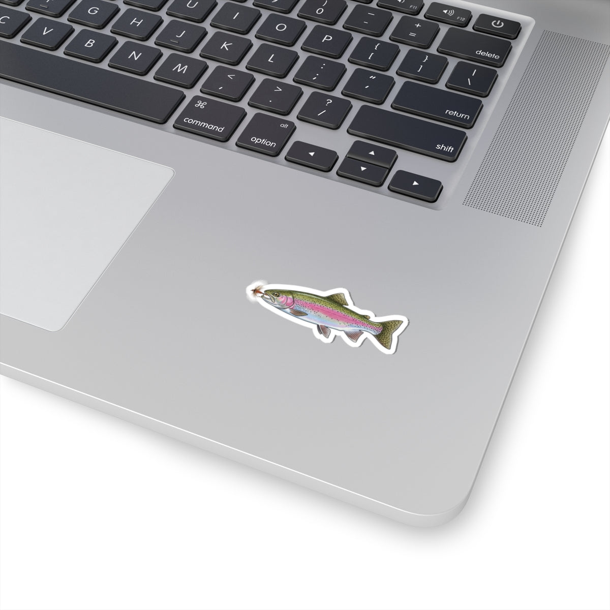 Rainbow Trout Fishing Sticker — Vinyl Decal with Fly