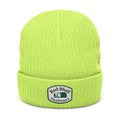 Embroidered Ribbed Knit Beanie — 'Red Bluff Outfitters' Patch Winter Hat