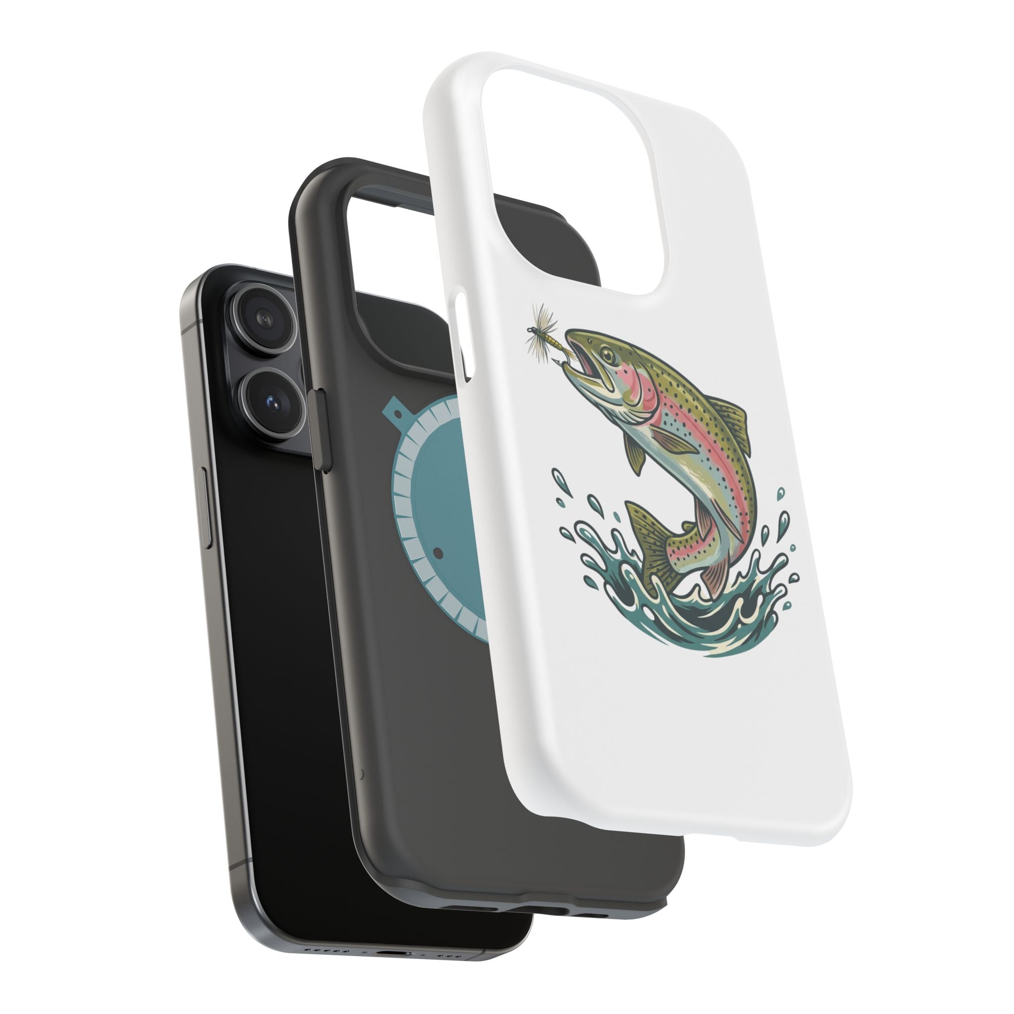 Fishing Rainbow Trout Phone Case – Magnetic Impact-Resistant Cover