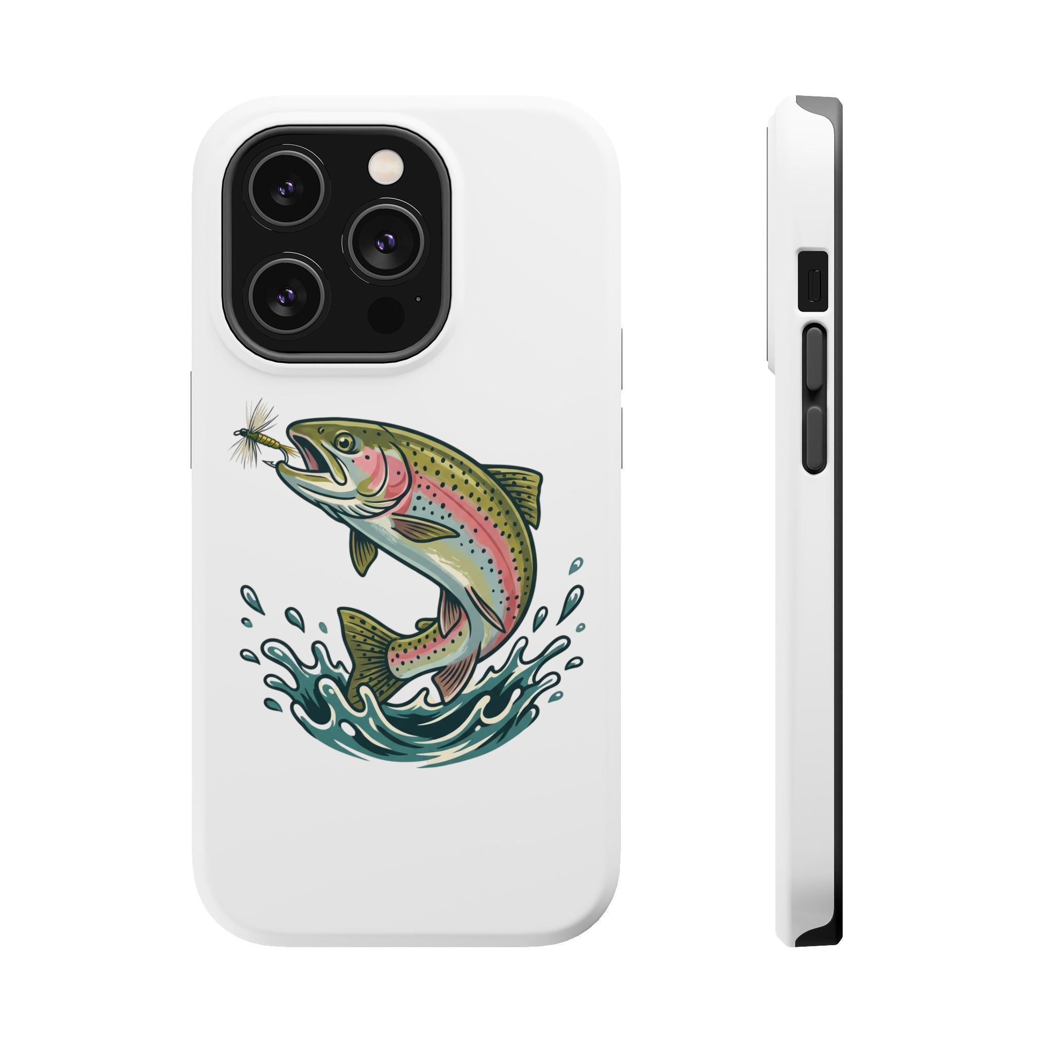 Fishing Rainbow Trout Phone Case – Magnetic Impact-Resistant Cover