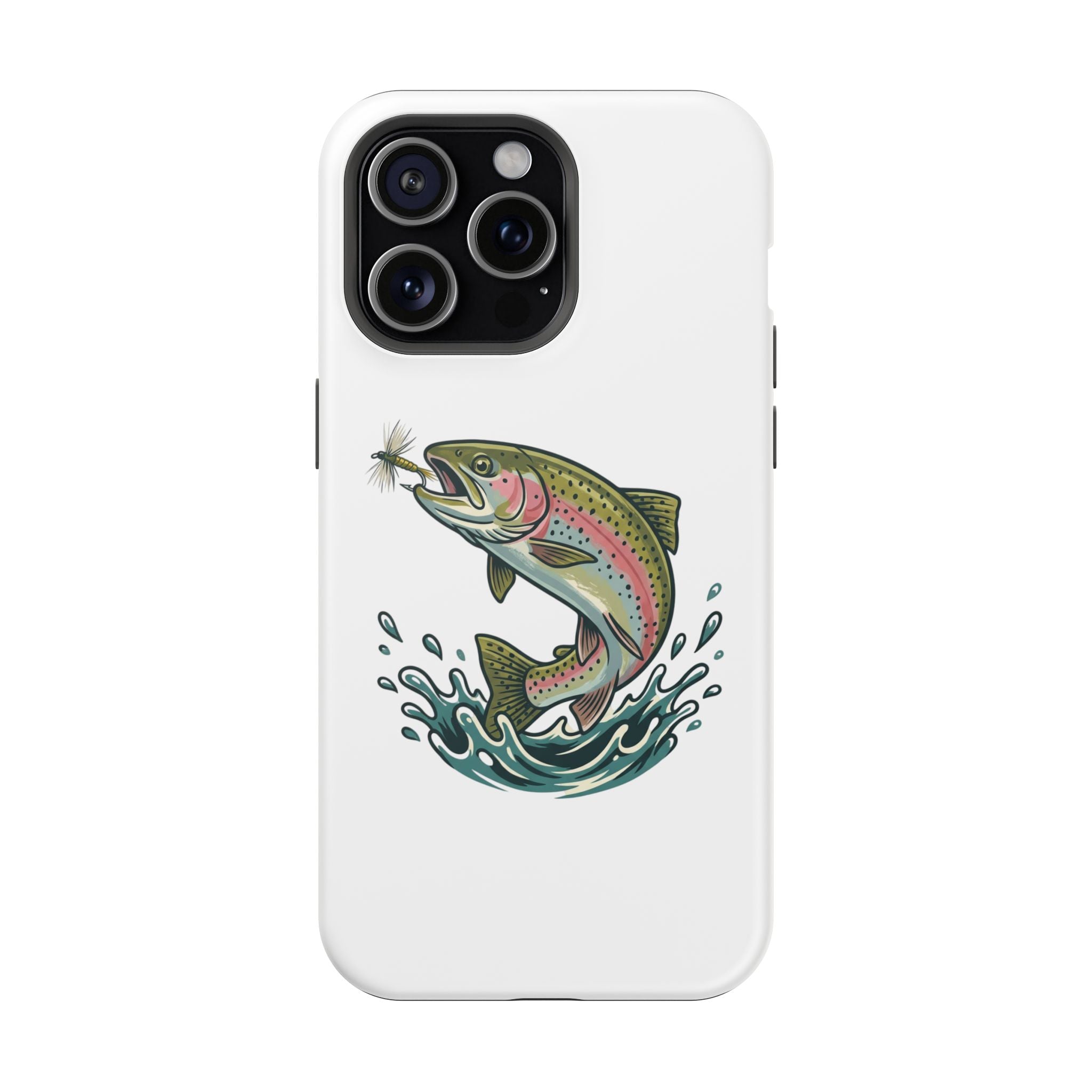 Fishing Rainbow Trout Phone Case – Magnetic Impact-Resistant Cover