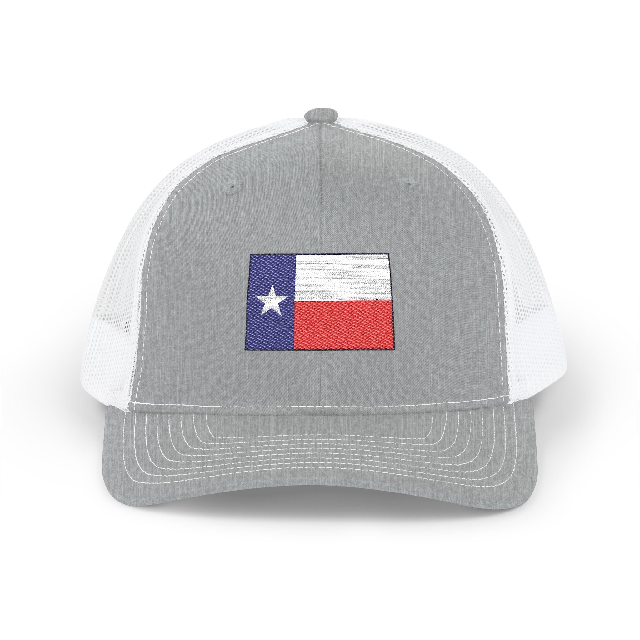 Texas Flag Embroidered Trucker Cap — Distressed Lone Star Snapback