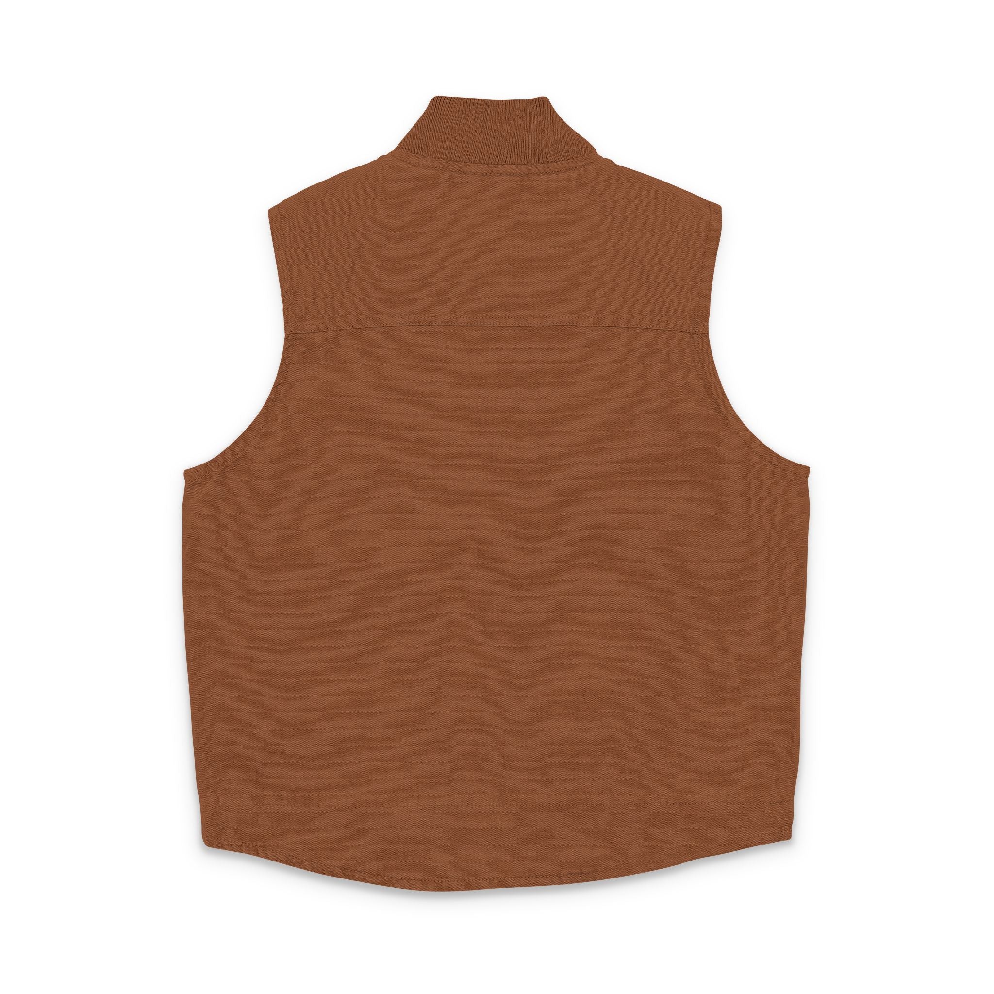 Washed Duck Cloth Work Vest — Embroidered Chest Patch