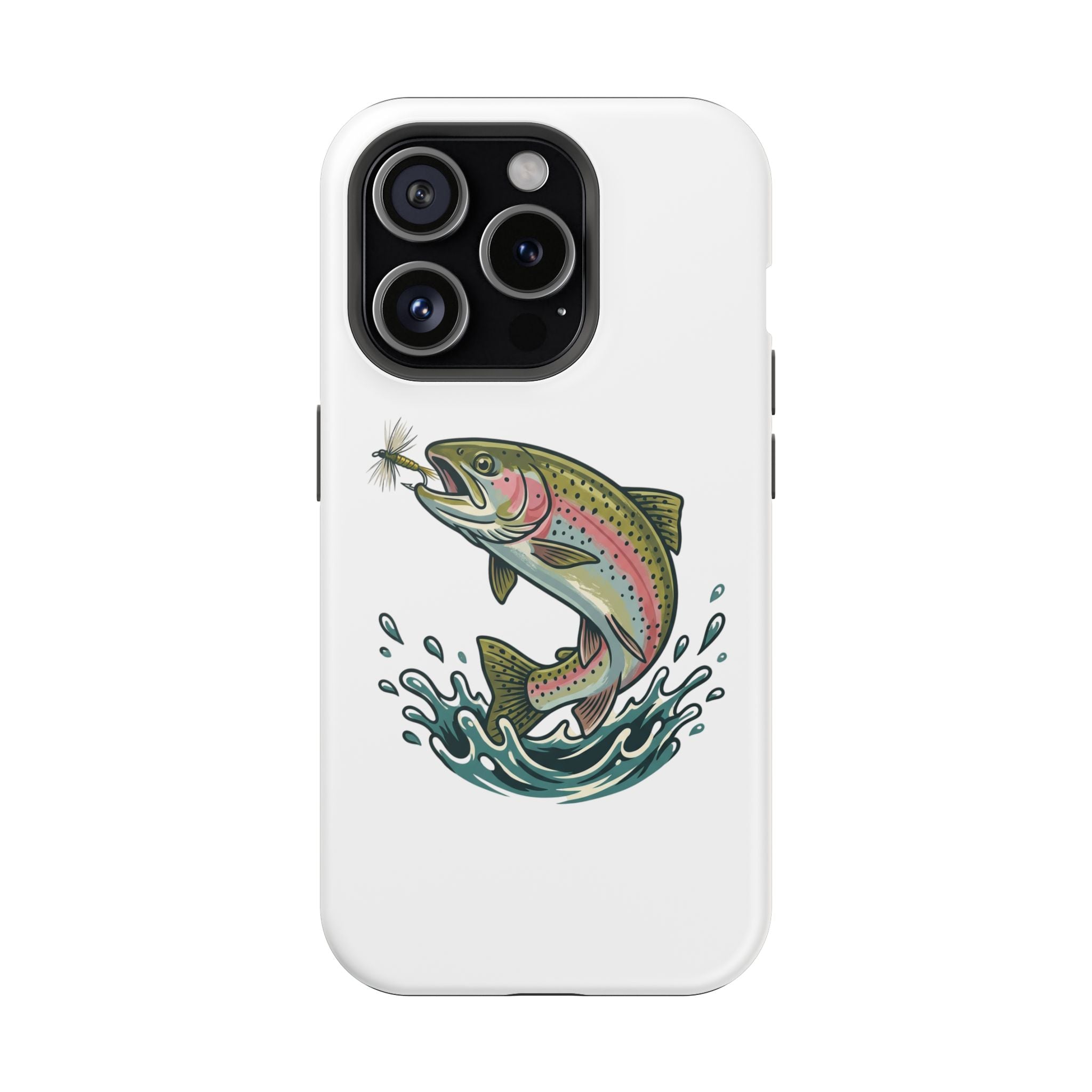 Fishing Rainbow Trout Phone Case – Magnetic Impact-Resistant Cover