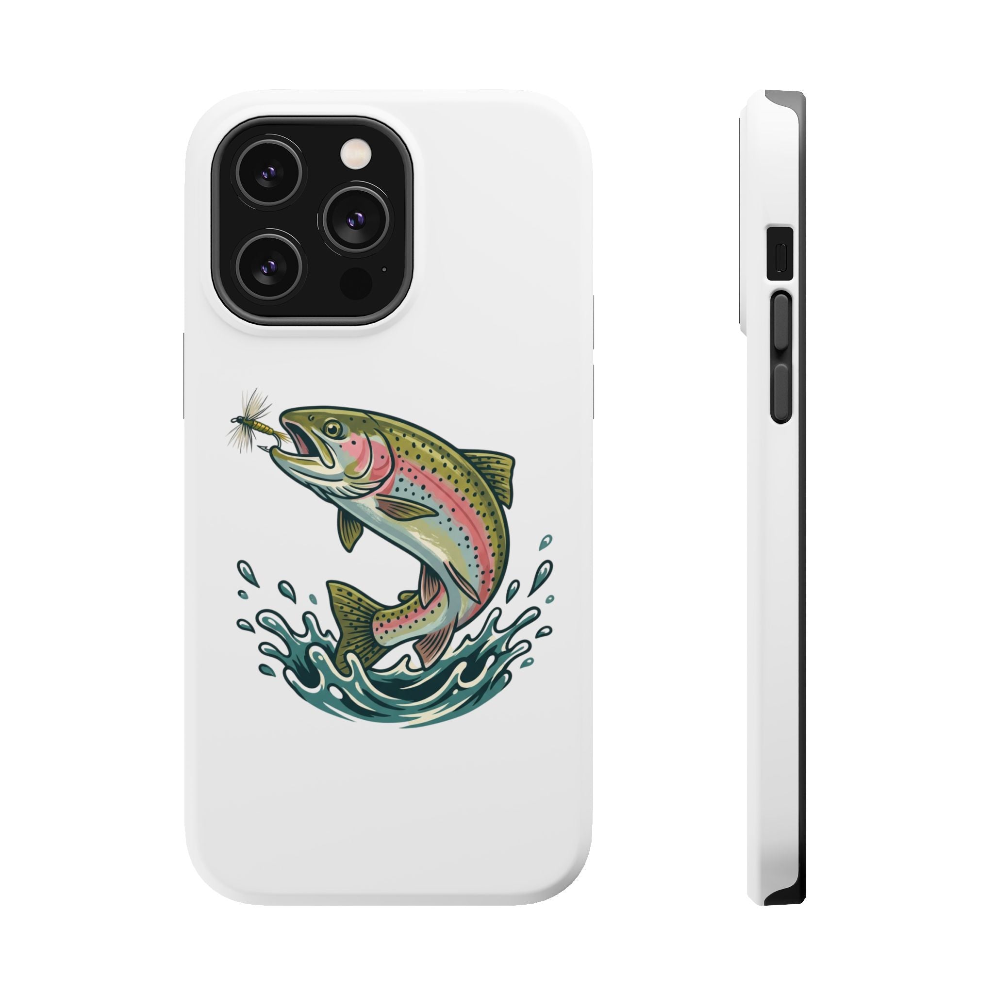 Fishing Rainbow Trout Phone Case – Magnetic Impact-Resistant Cover