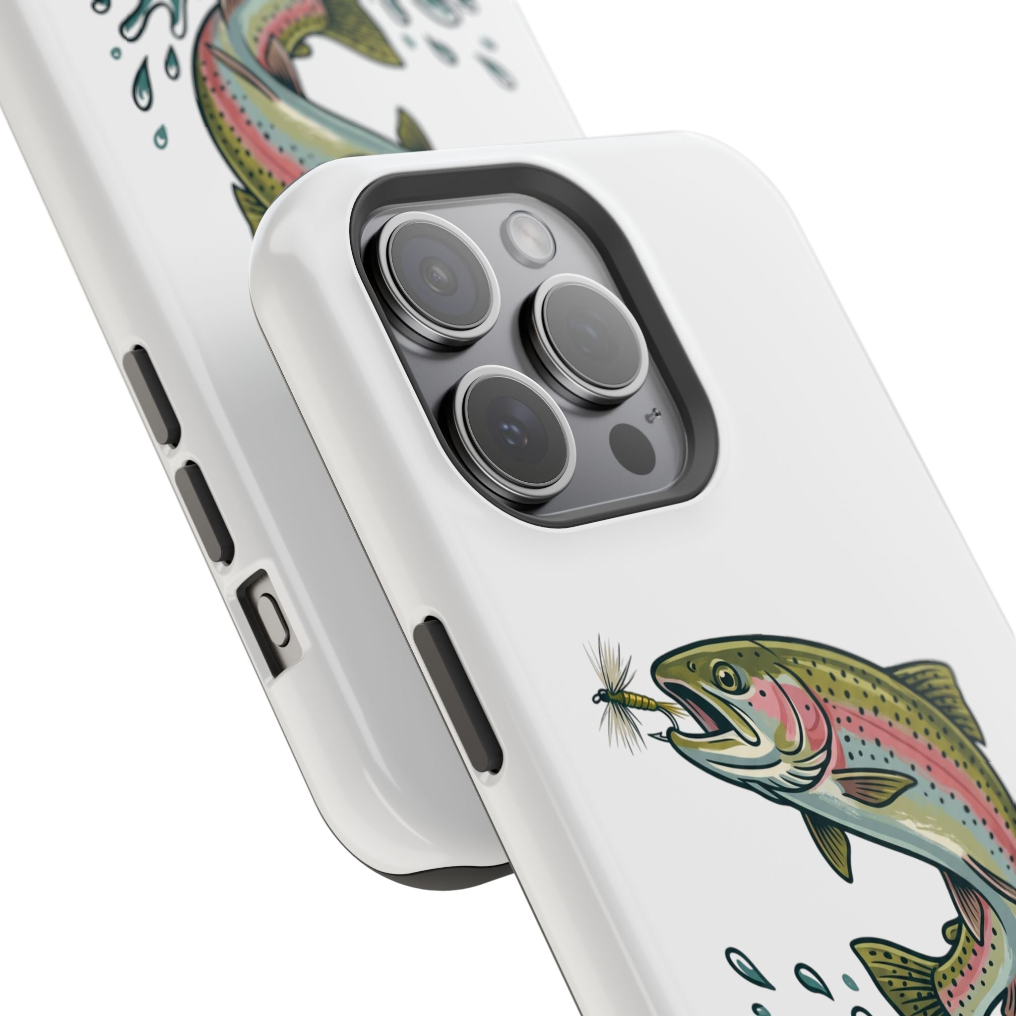 Fishing Rainbow Trout Phone Case – Magnetic Impact-Resistant Cover