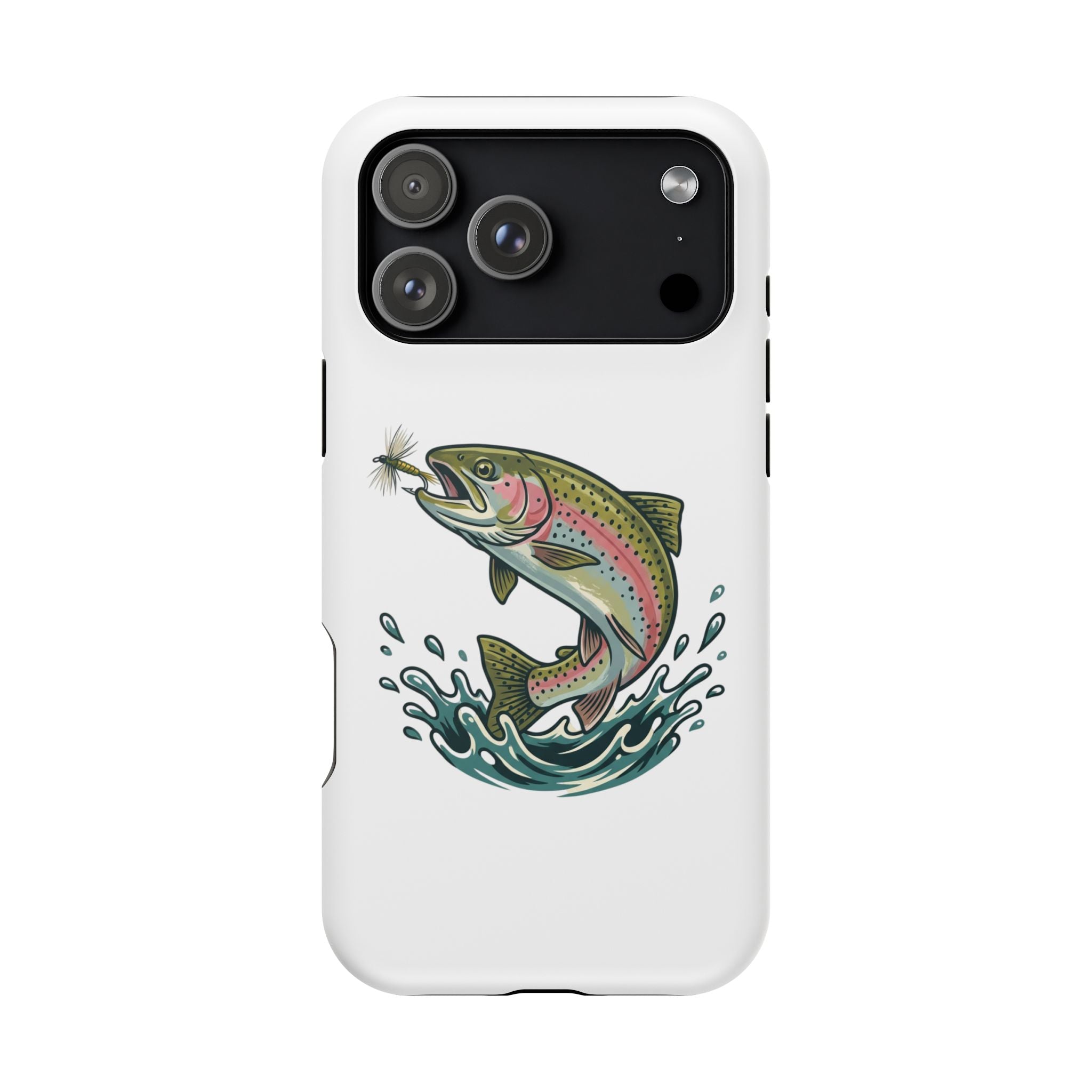 Fishing Rainbow Trout Phone Case – Magnetic Impact-Resistant Cover