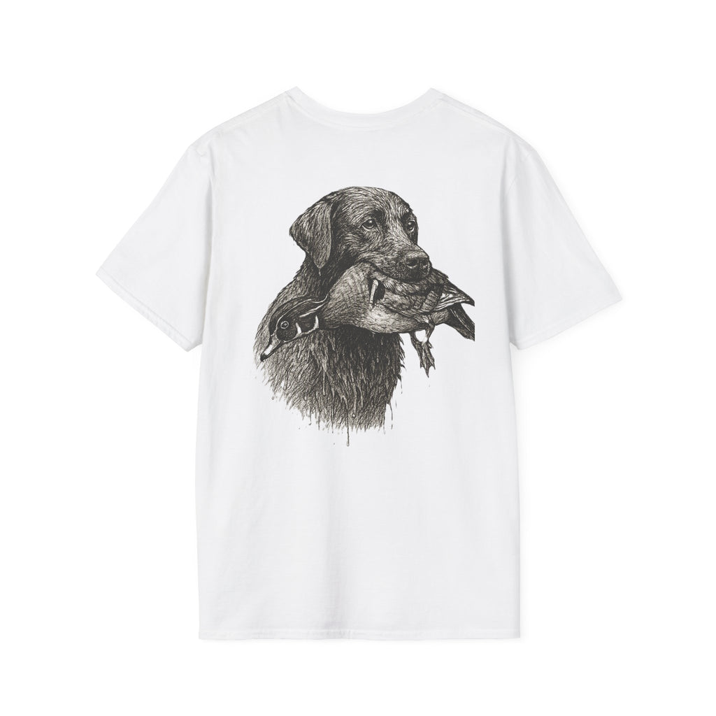 Lab Holding Wood Duck Tee