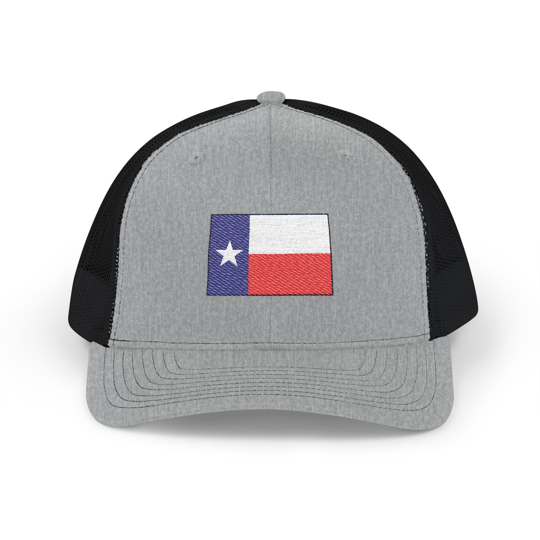 Texas Flag Embroidered Trucker Cap — Distressed Lone Star Snapback