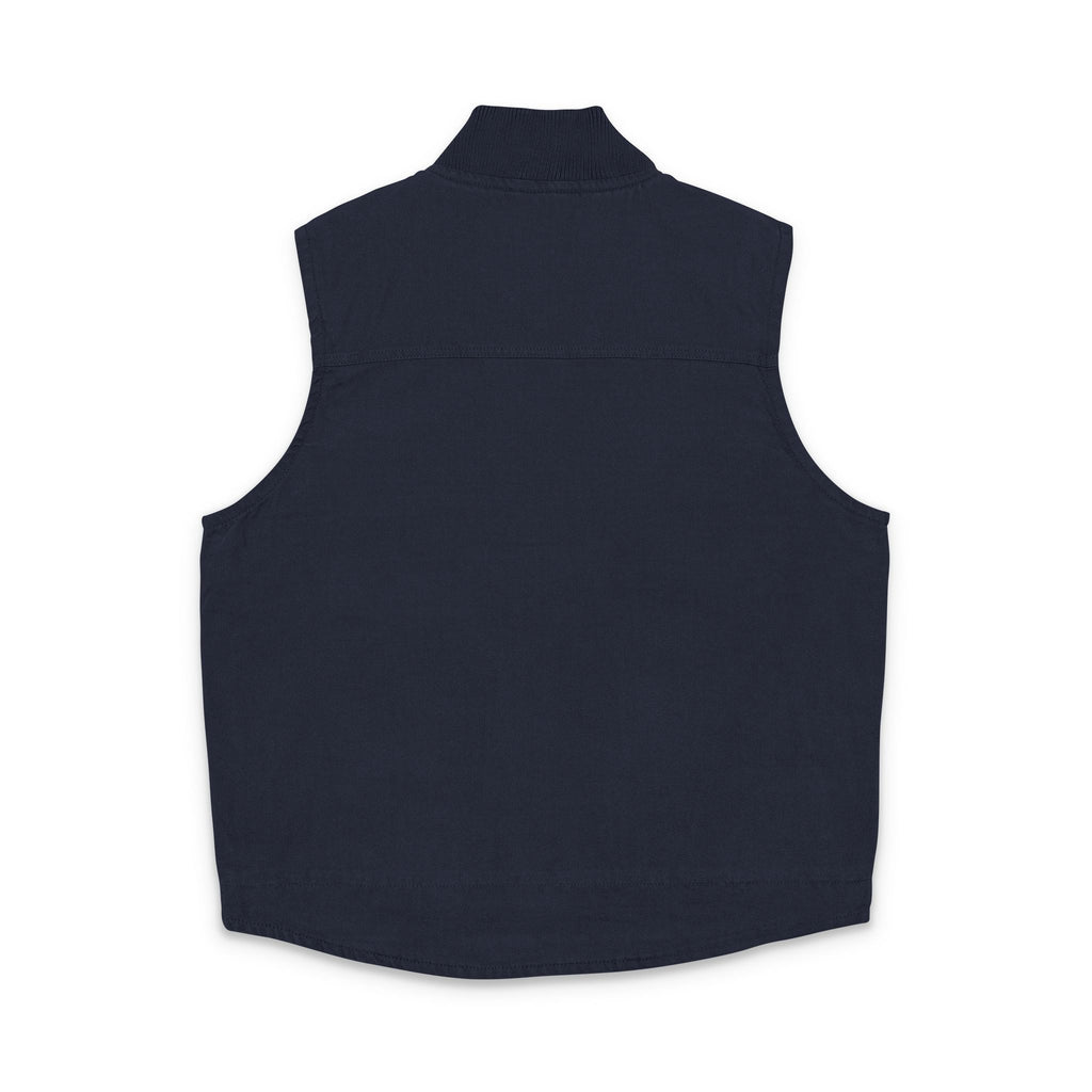 Washed Duck Cloth Work Vest — Embroidered Chest Patch