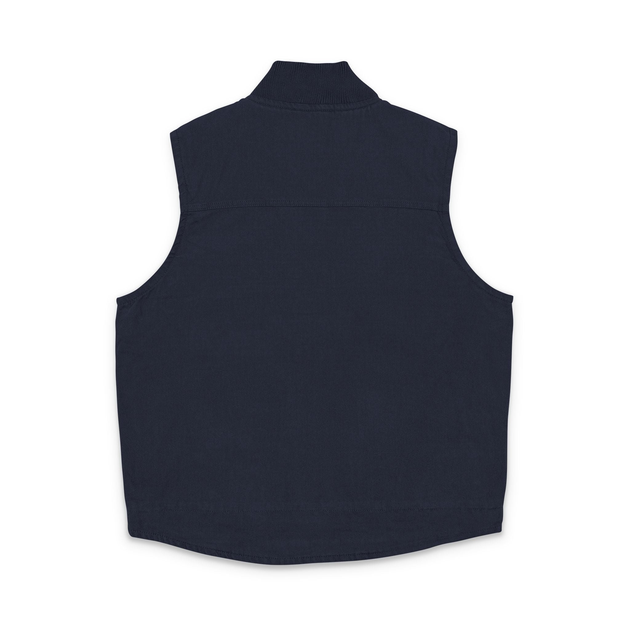 Washed Duck Cloth Work Vest — Embroidered Chest Patch