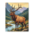 Majestic Elk Mountain Canvas Print — Rustic Wilderness Wall Art