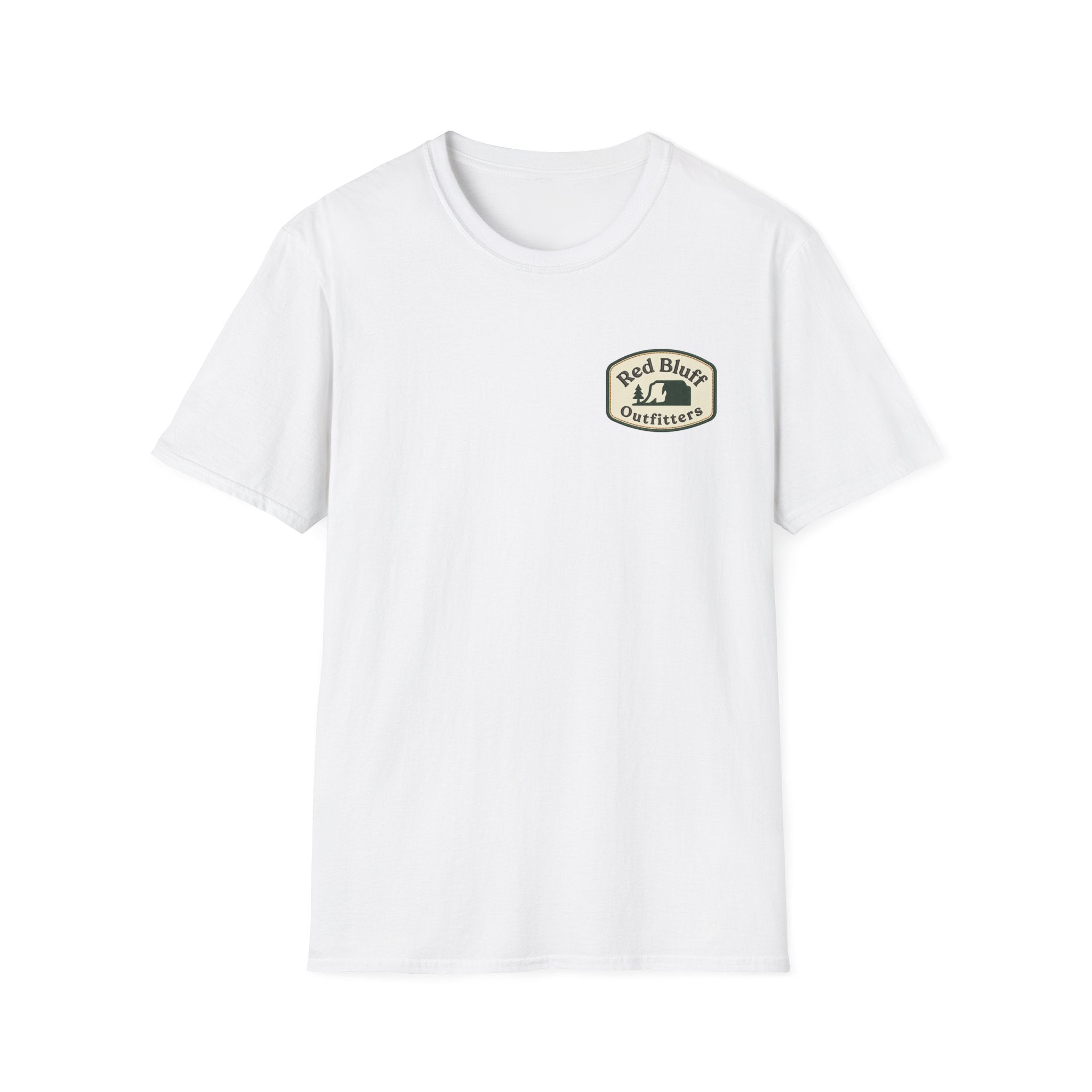 Red Bluff Outfitters Patch T‑Shirt — Retro Outdoor Logo Tee