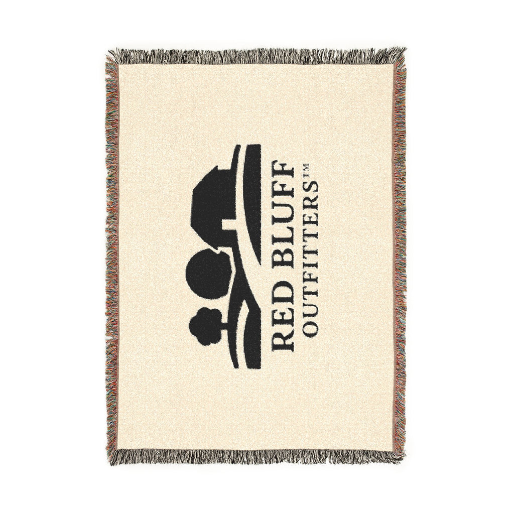 Woven Blanket — Red Bluff Outfitters Farm Logo Throw