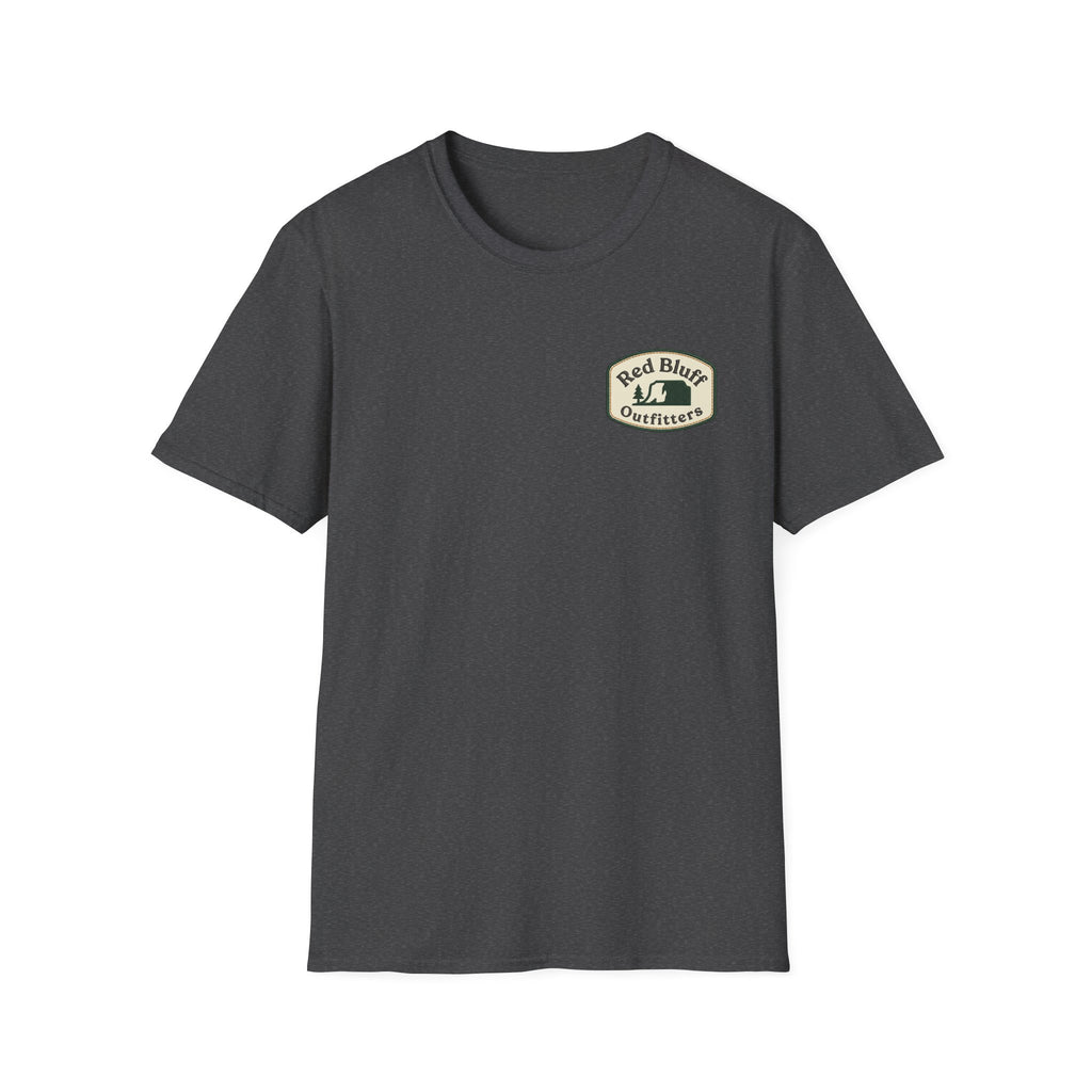 Red Bluff Outfitters Patch T‑Shirt — Retro Outdoor Logo Tee