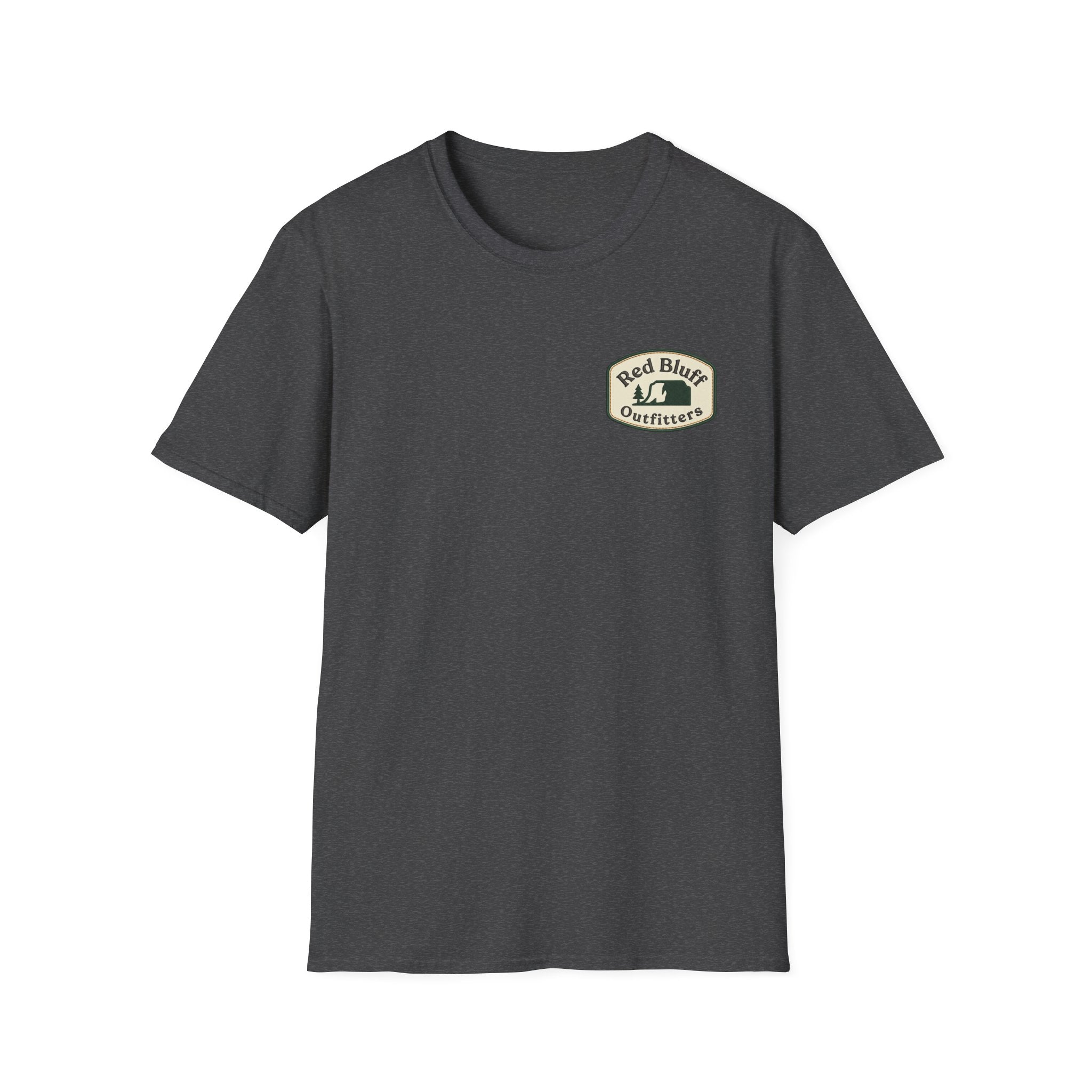 Red Bluff Outfitters Patch T‑Shirt — Retro Outdoor Logo Tee