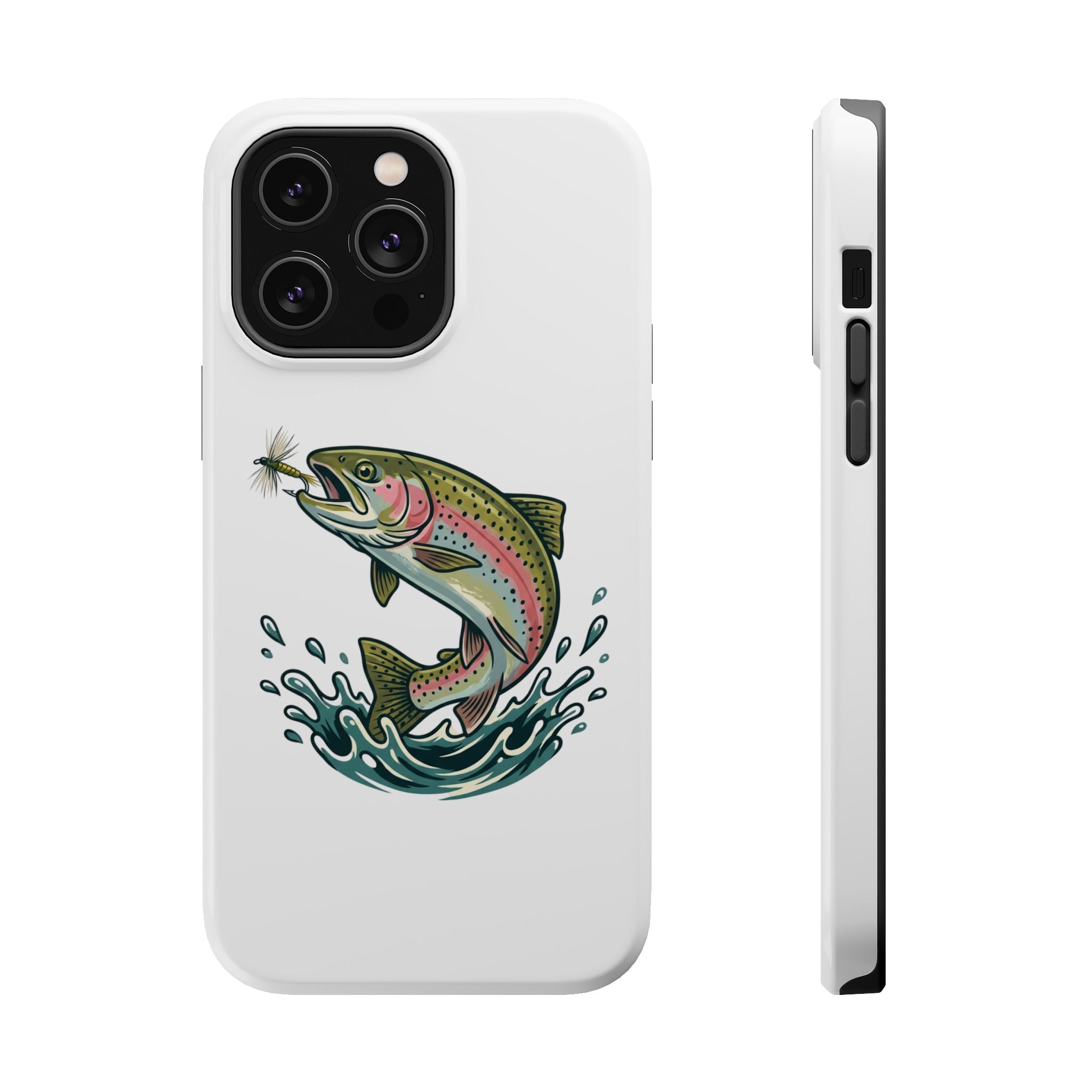 Fishing Rainbow Trout Phone Case – Magnetic Impact-Resistant Cover