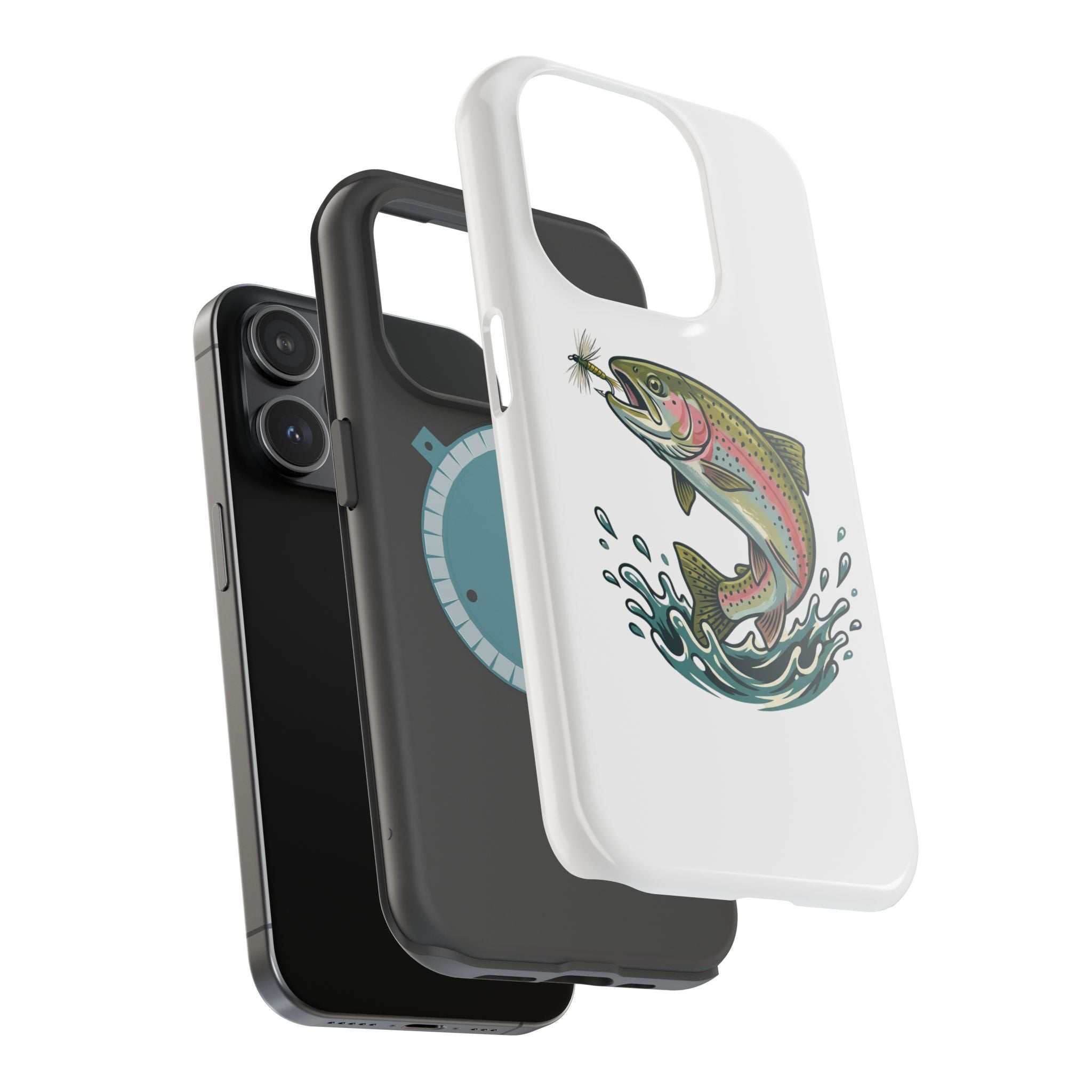 Fishing Rainbow Trout Phone Case – Magnetic Impact-Resistant Cover