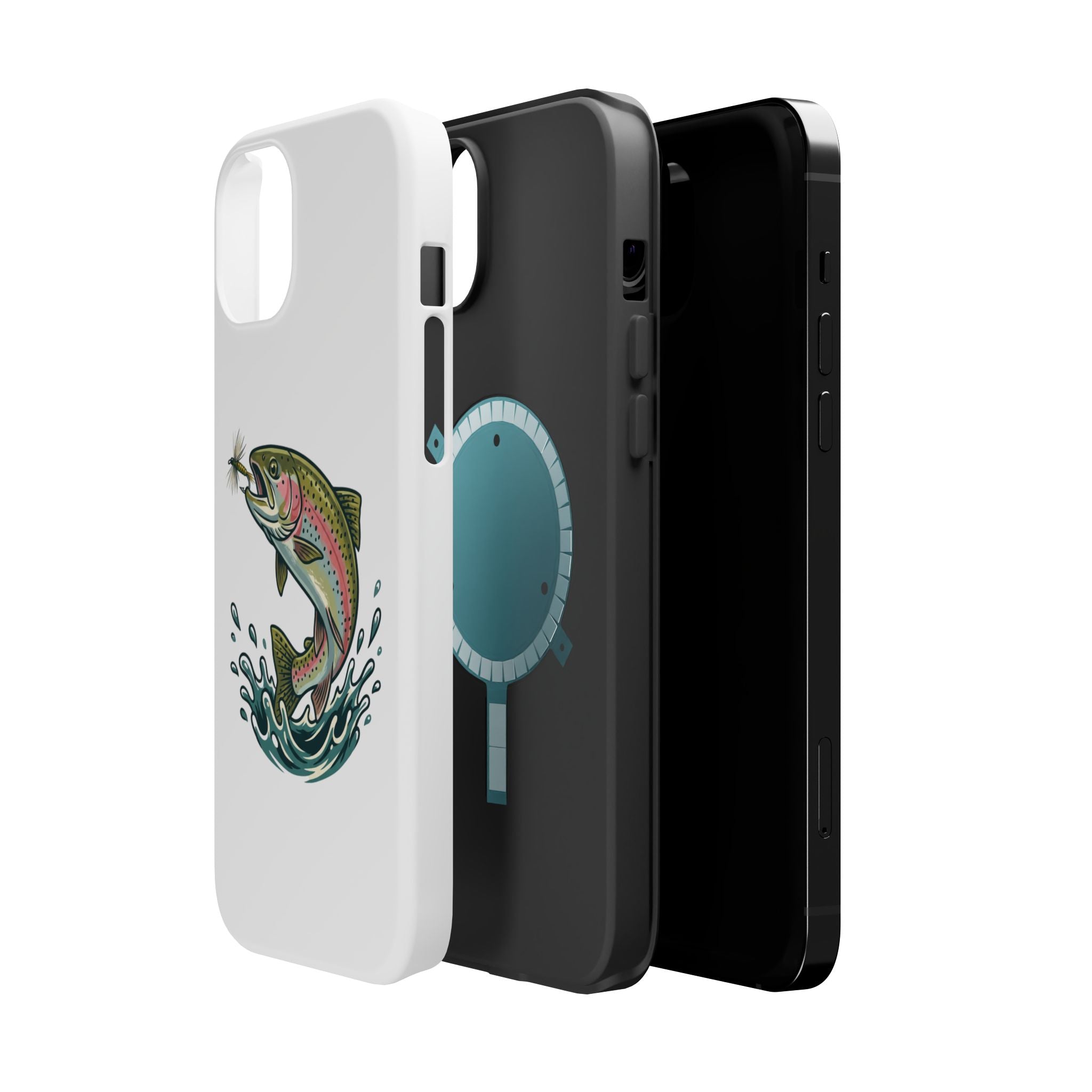 Fishing Rainbow Trout Phone Case – Magnetic Impact-Resistant Cover