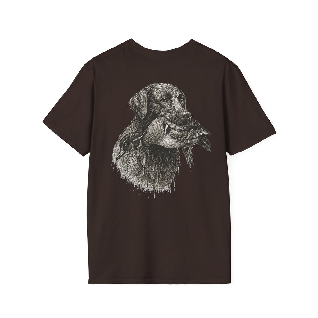 Lab Holding Wood Duck Tee