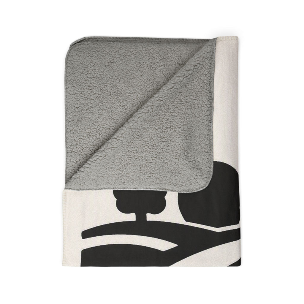 Red Bluff Outfitters Sherpa Blanket — Cozy Fleece Throw with Logo