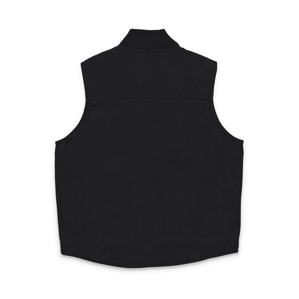 Washed Duck Cloth Work Vest — Embroidered Chest Patch