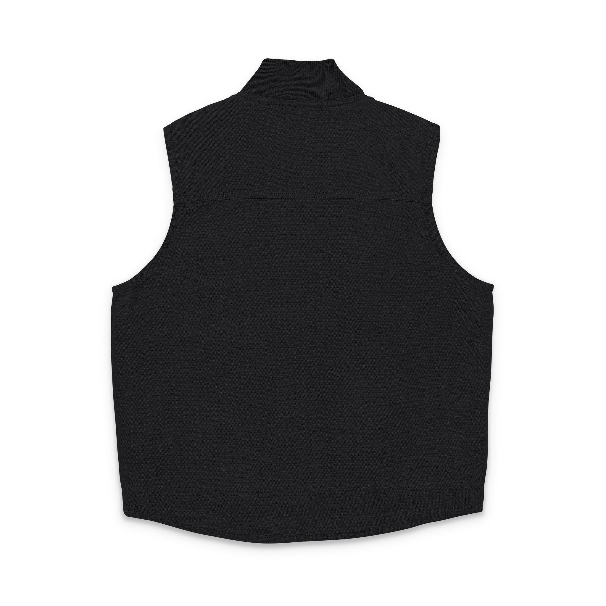 Washed Duck Cloth Work Vest — Embroidered Chest Patch