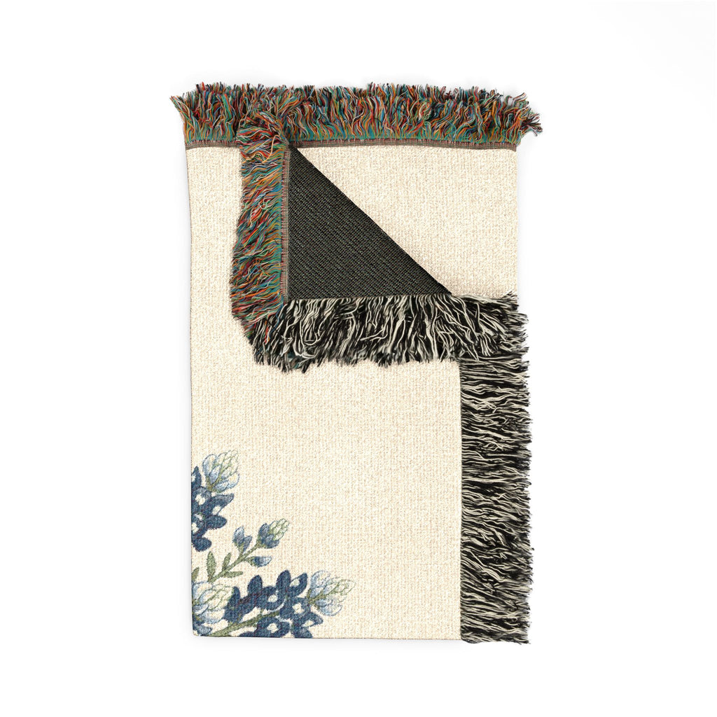 Mason Jar Wildflower Woven Blanket — Cozy Floral Throw for Living Room & Farmhouse Decor