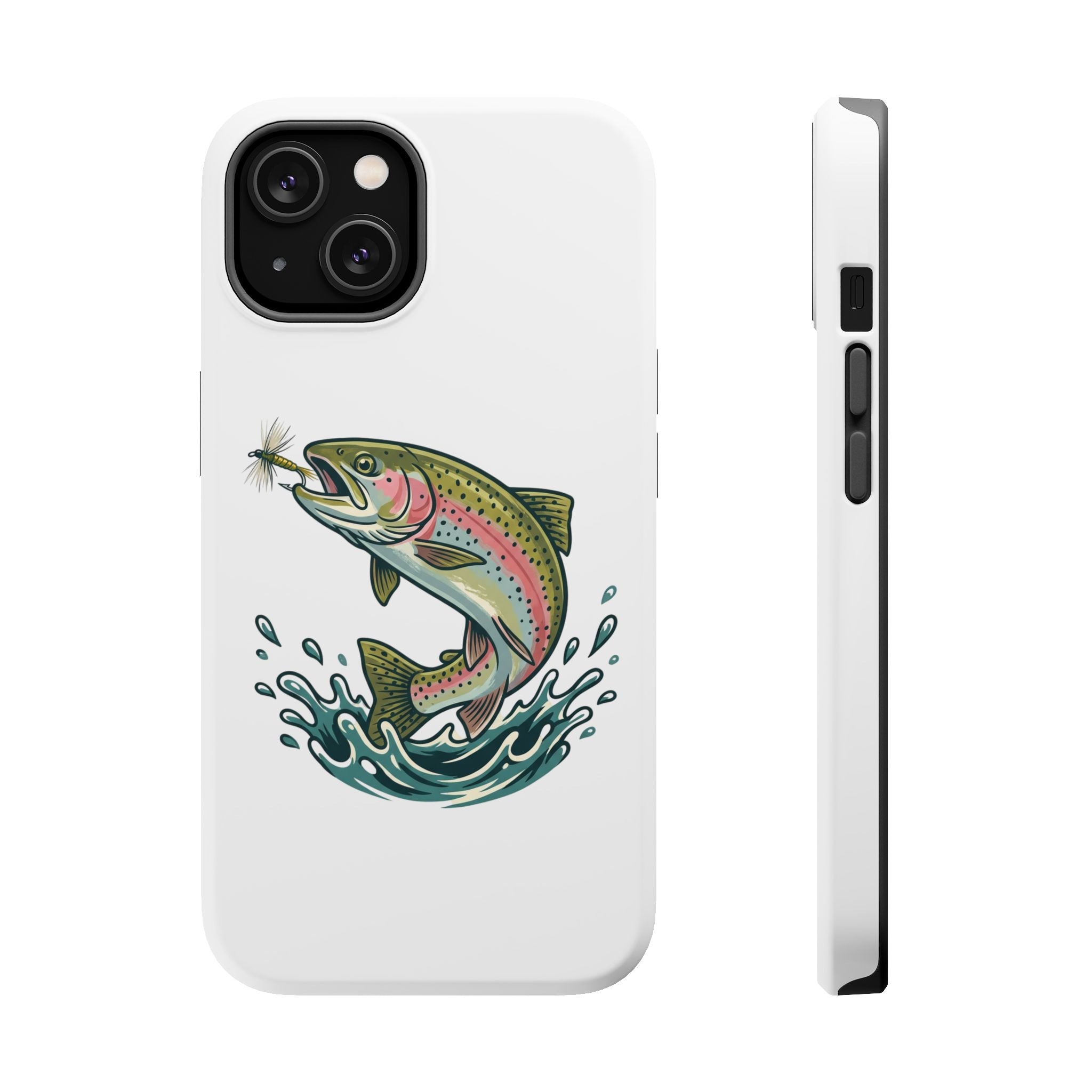 Fishing Rainbow Trout Phone Case – Magnetic Impact-Resistant Cover