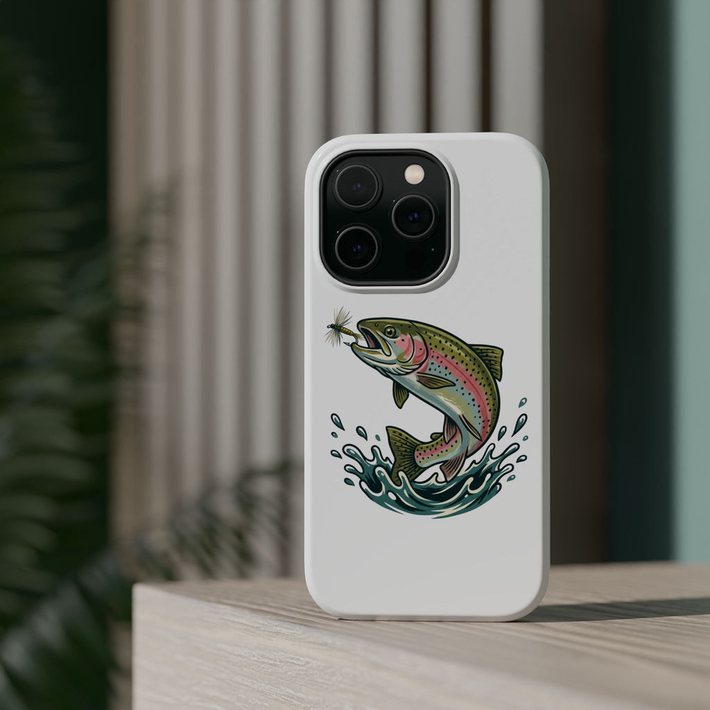 Fishing Rainbow Trout Phone Case – Magnetic Impact-Resistant Cover