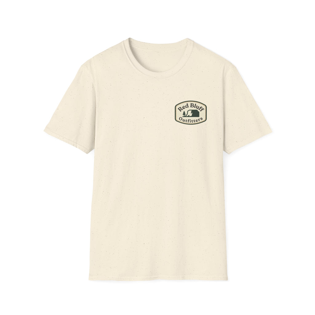 Red Bluff Outfitters Patch T‑Shirt — Retro Outdoor Logo Tee