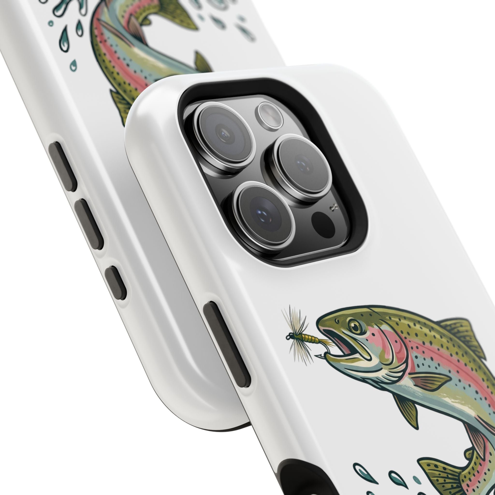 Fishing Rainbow Trout Phone Case – Magnetic Impact-Resistant Cover