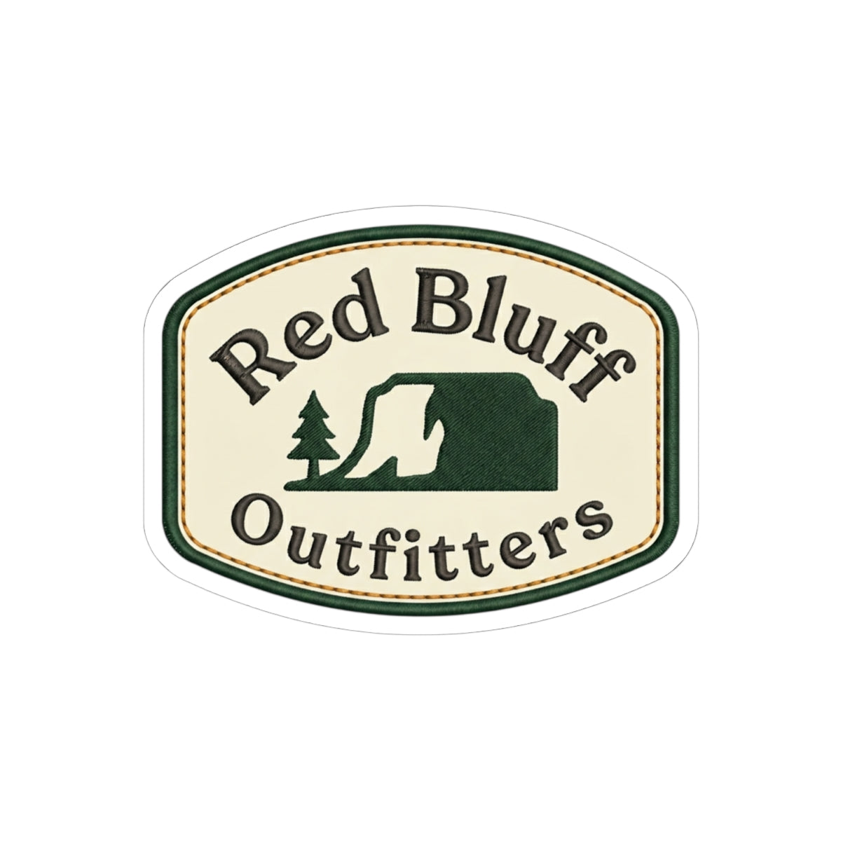 Red Bluff Outfitters Sticker — Retro Outdoor Decal