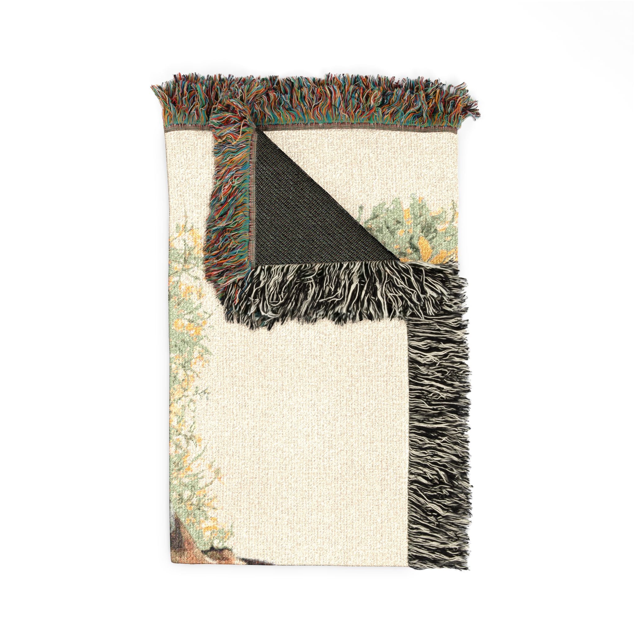 Woven Blanket — Vintage Puppy in Hay Throw Blanket