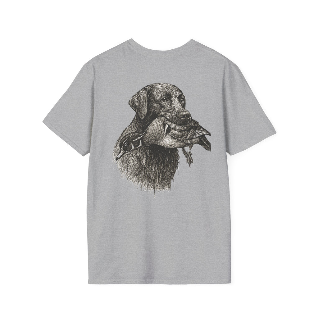 Lab Holding Wood Duck Tee