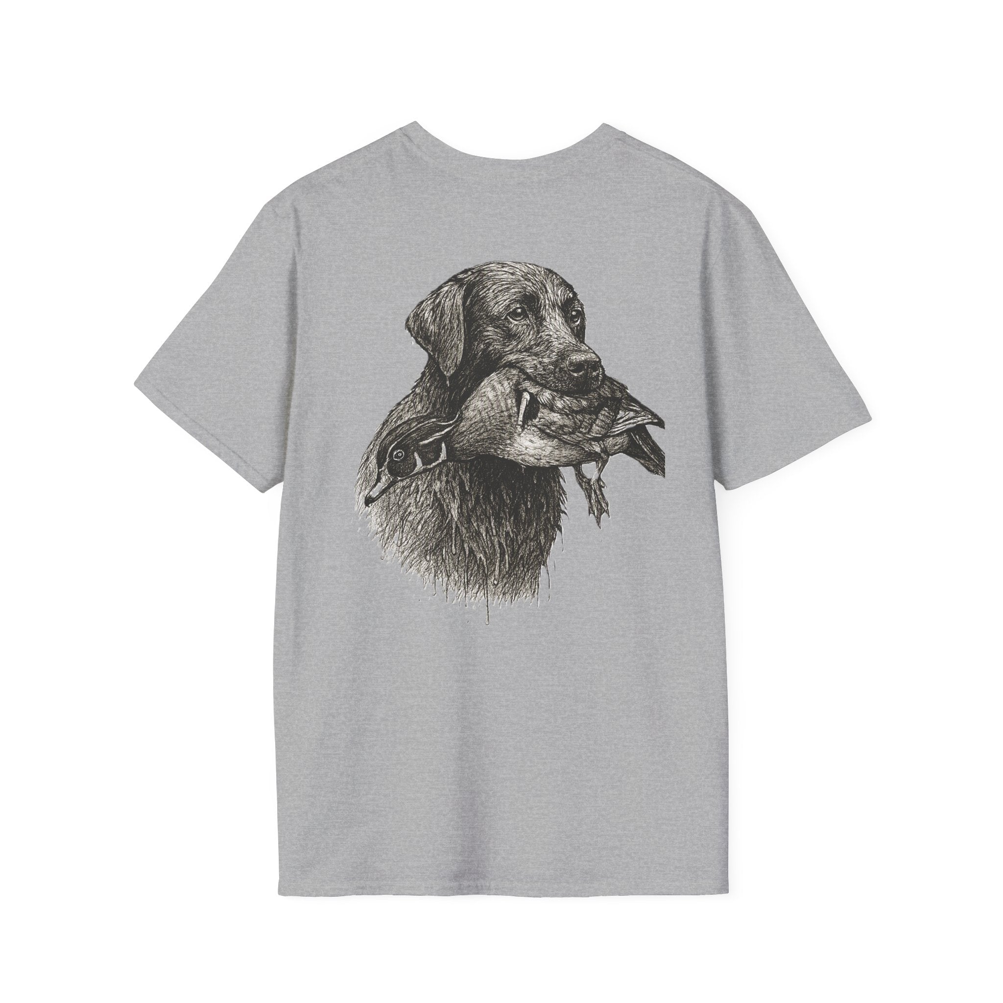Lab Holding Wood Duck Tee