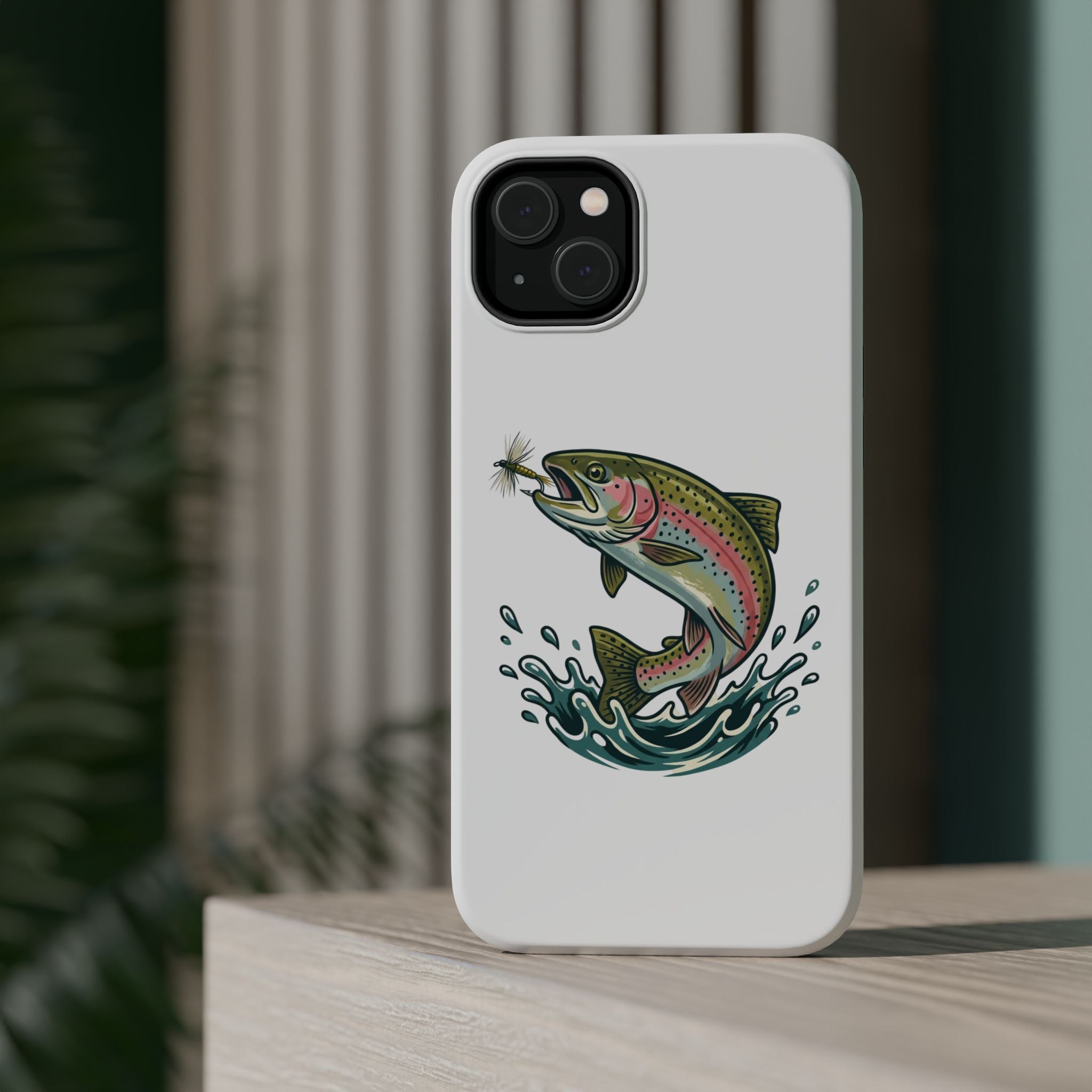 Fishing Rainbow Trout Phone Case – Magnetic Impact-Resistant Cover