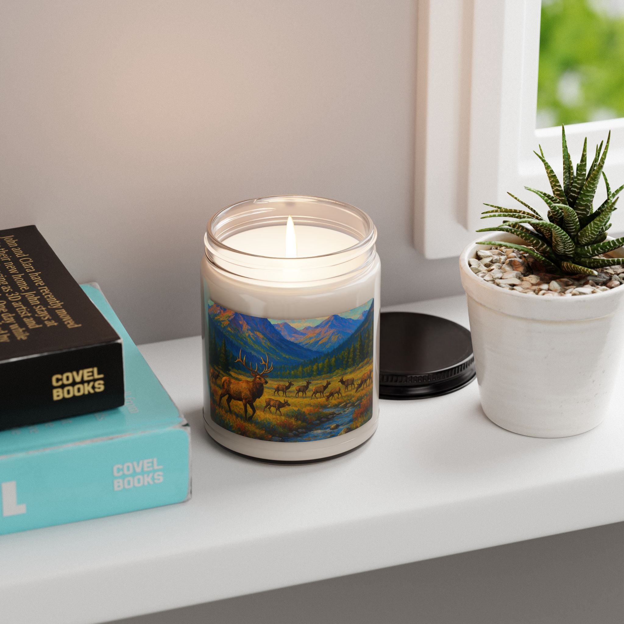 Mountain Elk Scented Soy Candle — 9oz Cabin & Wilderness Aromatherapy
