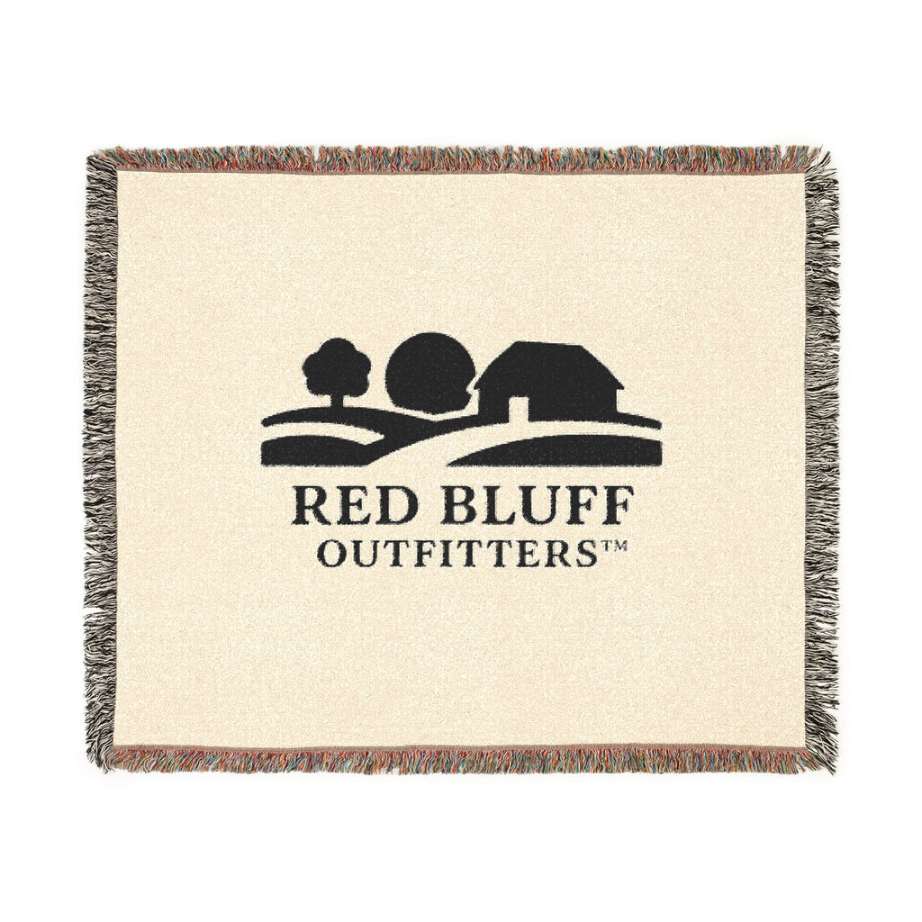 Woven Blanket — Red Bluff Outfitters Farm Logo Throw