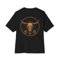 Longhorn Skull Texas Tee — Western Cowboy Oversized Boxy Shirt
