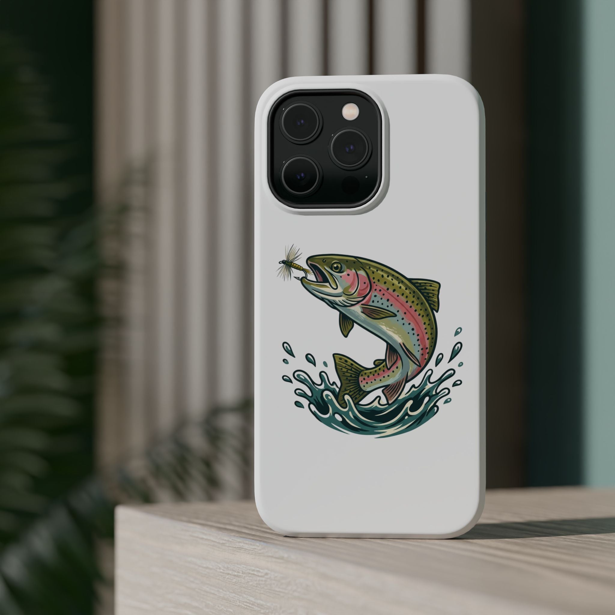 Fishing Rainbow Trout Phone Case – Magnetic Impact-Resistant Cover