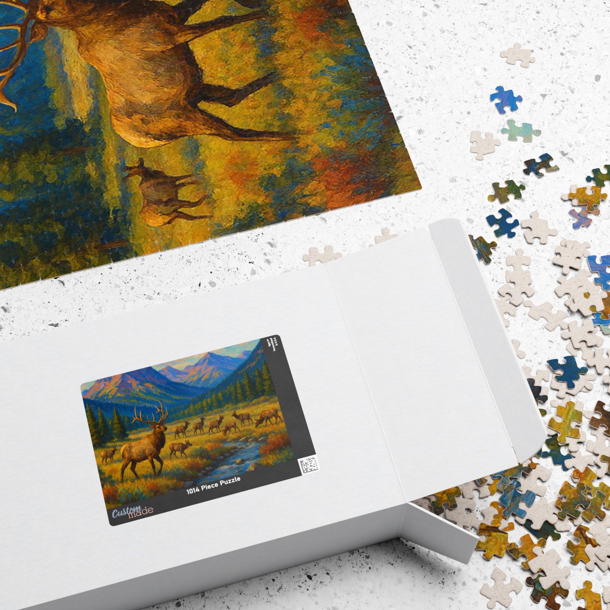 Mountain Elk Landscape Puzzle — Scenic Wildlife Jigsaw (110–1014 pcs)