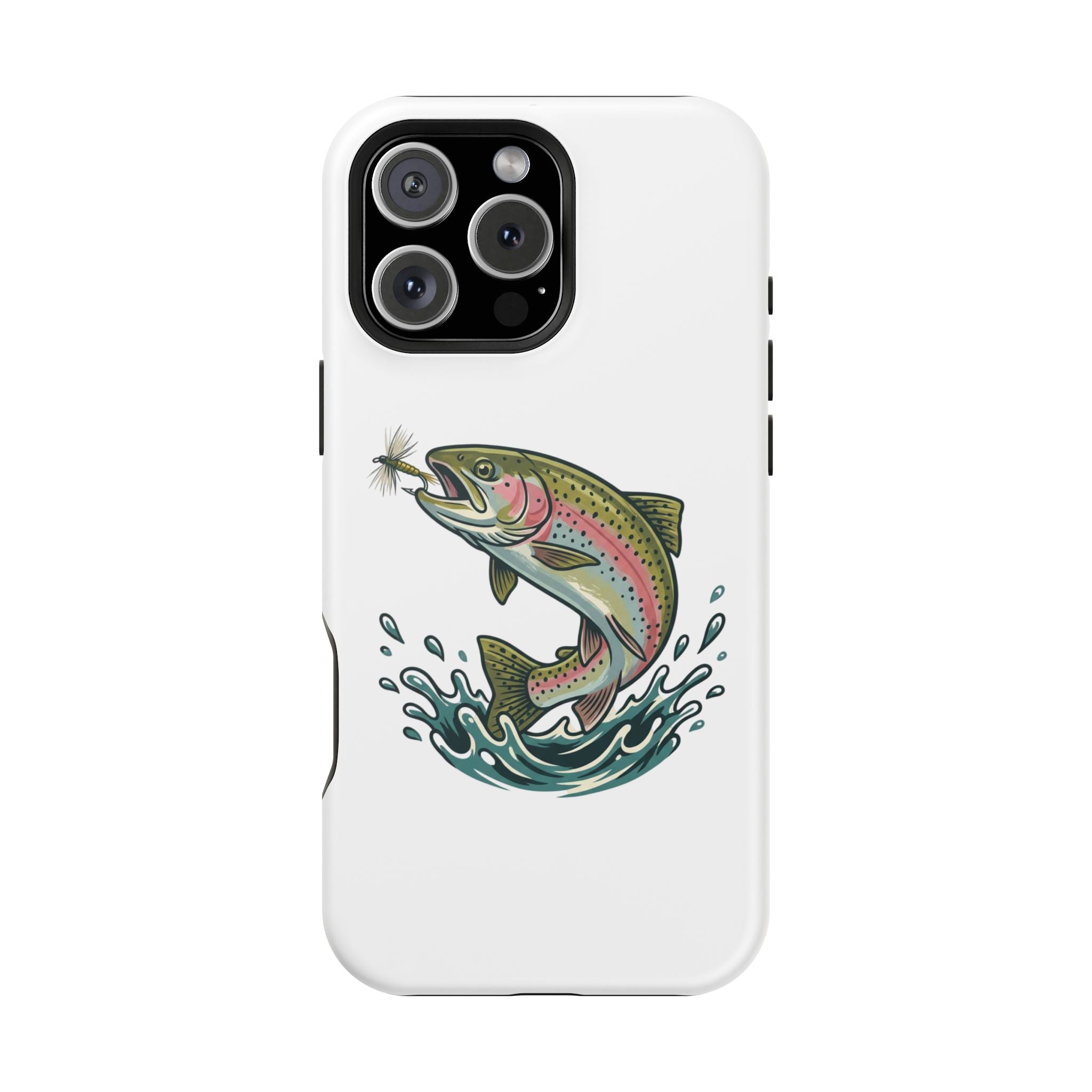 Fishing Rainbow Trout Phone Case – Magnetic Impact-Resistant Cover