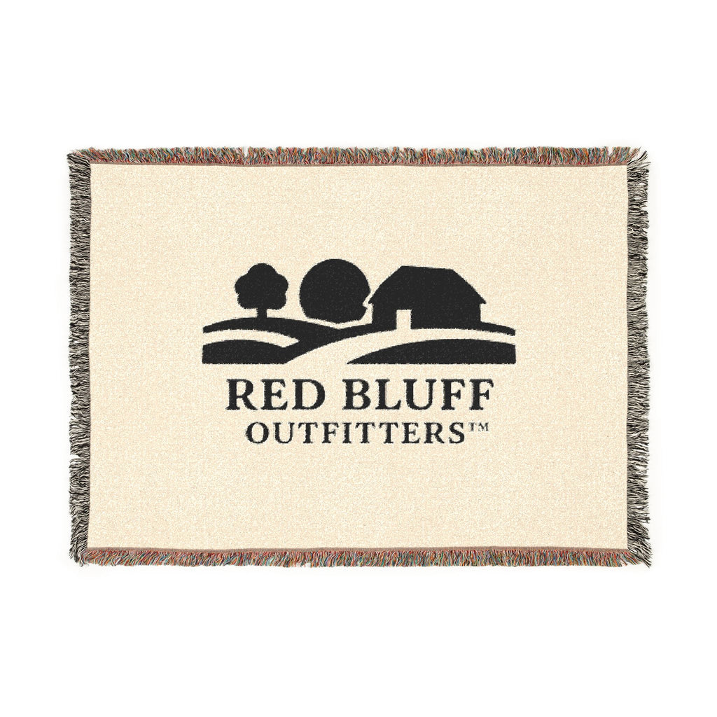 Woven Blanket — Red Bluff Outfitters Farm Logo Throw