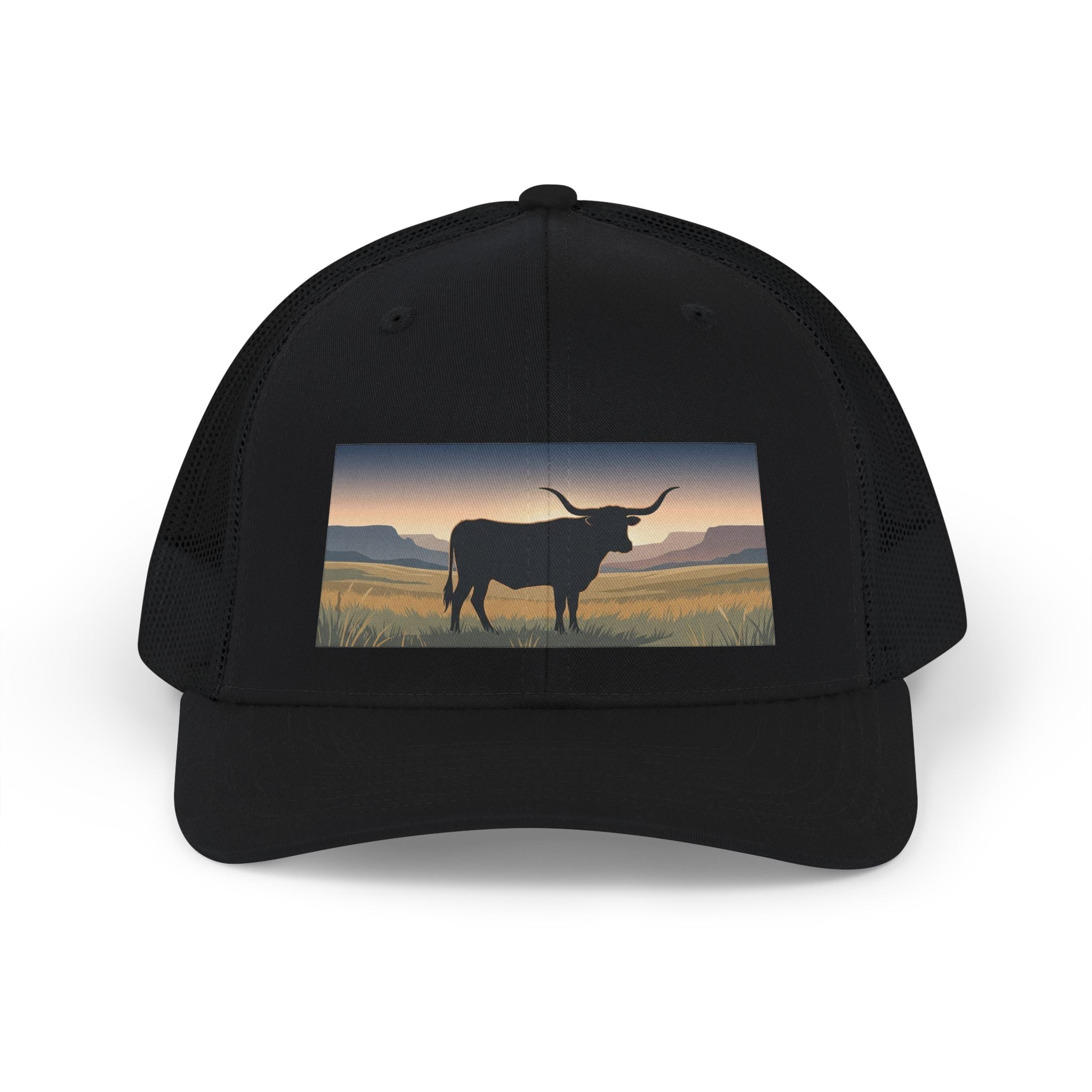 Longhorn Sunset Snapback Trucker Cap