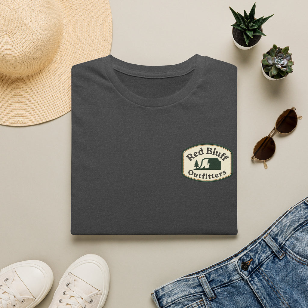 Red Bluff Outfitters Patch T‑Shirt — Retro Outdoor Logo Tee