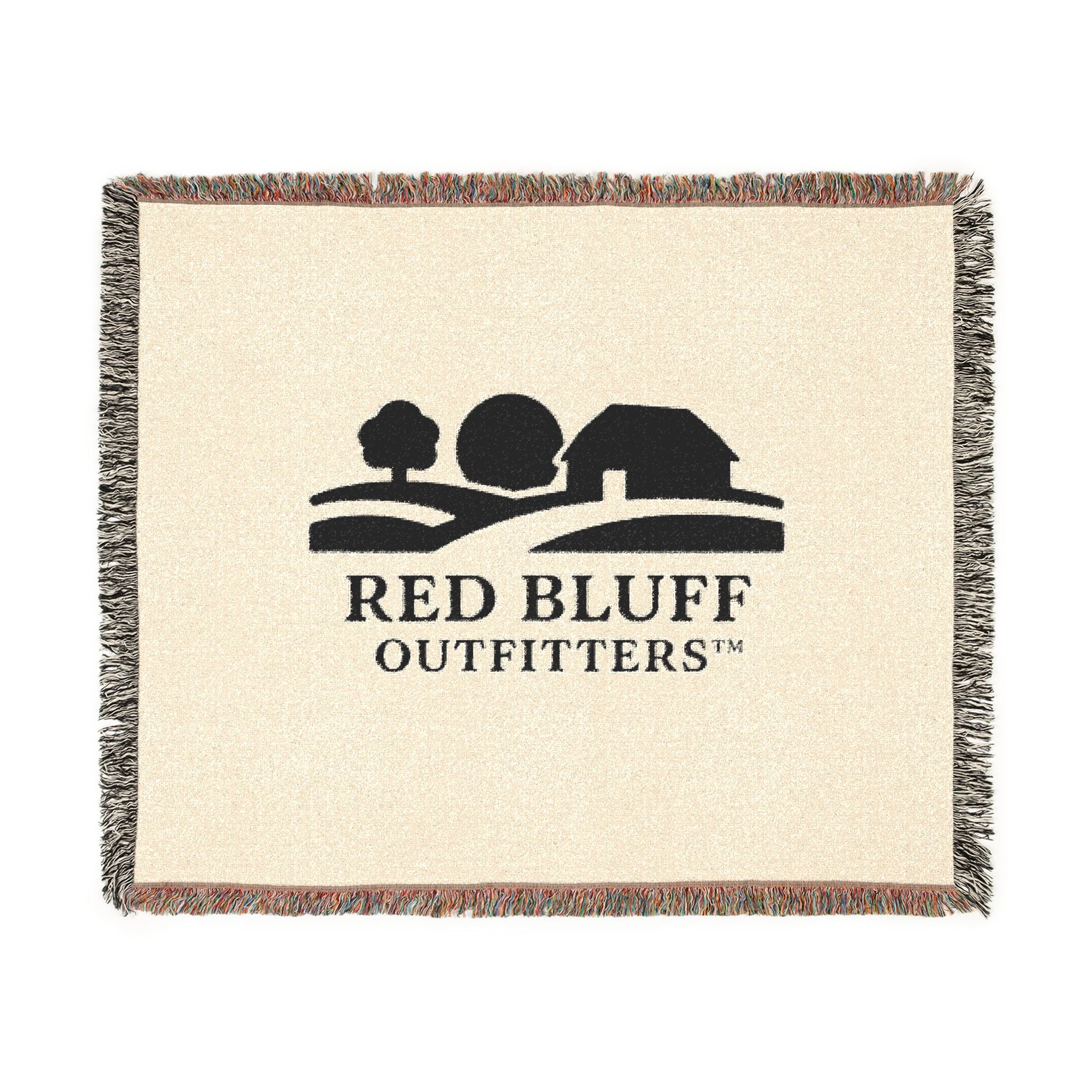 Woven Blanket — Red Bluff Outfitters Farm Logo Throw