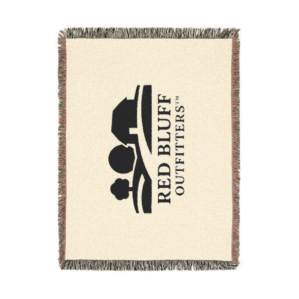 Woven Blanket — Red Bluff Outfitters Farm Logo Throw